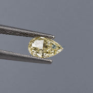 Yellow Pear Cut Lab Grown Diamond, IGI Certified Diamond