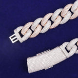 Dual Tone Hip Hop Luxury Moissanite Cuban Chain