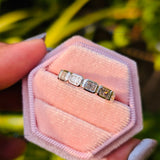 Bezel Set White Gold Radiant Cut Wedding Band For Women
