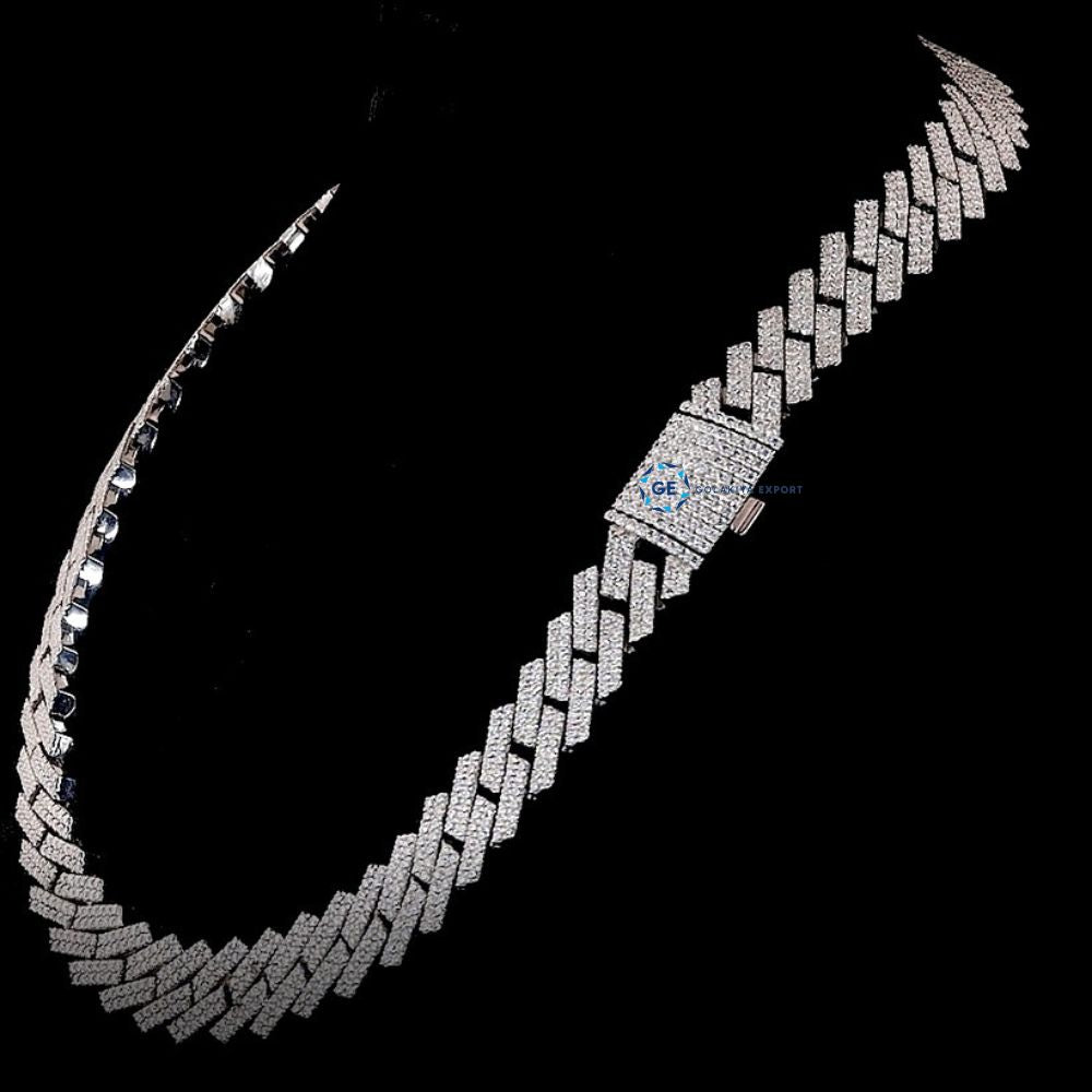 925 Sterling Silver VVS1 Moissanite Diamond Luxury Cuban Chain