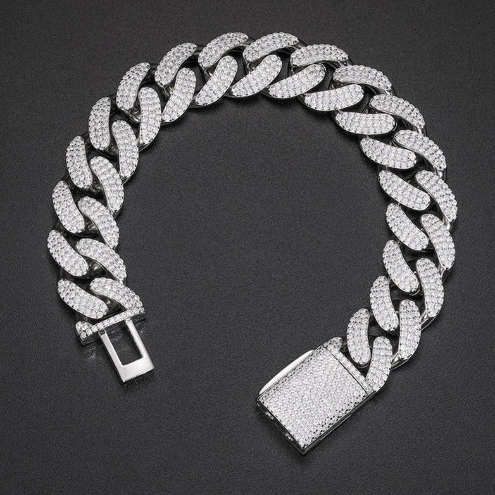 Moissanite Diamond Cuban Bracelet