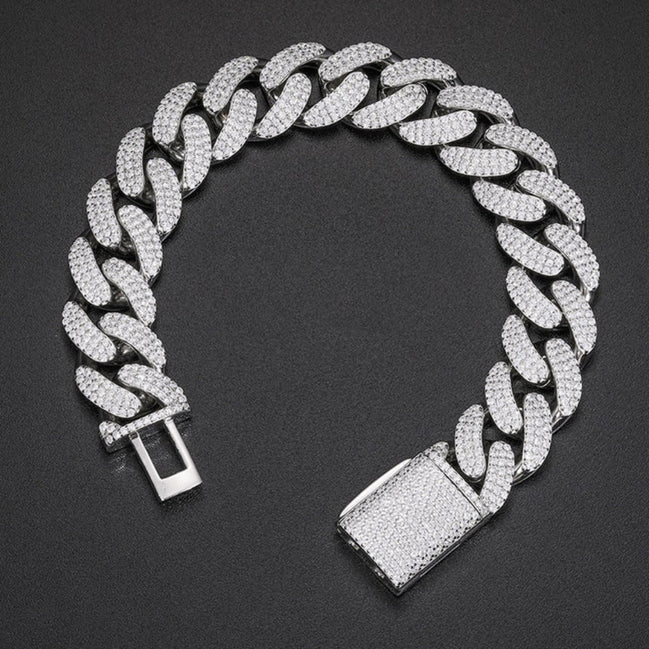 Moissanite Diamond Cuban Bracelet