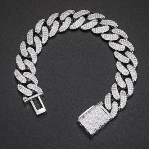 Moissanite Diamond Cuban Bracelet