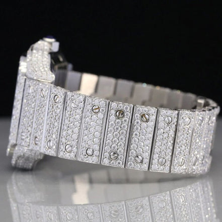 Rainbow Arabic Dial Full Iced Out Moissanite Watch
