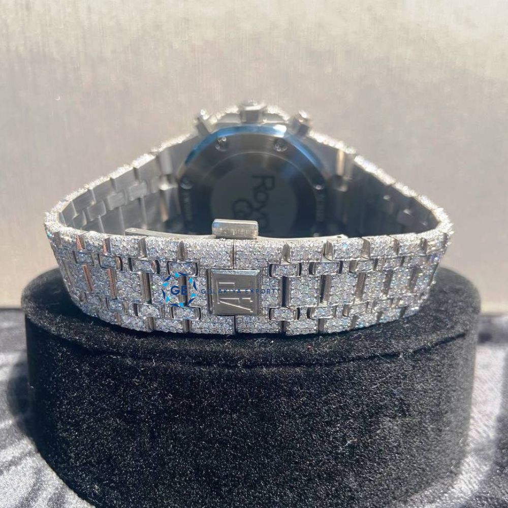 Chrono Dial D Color Moissanite Handcrafted Watch