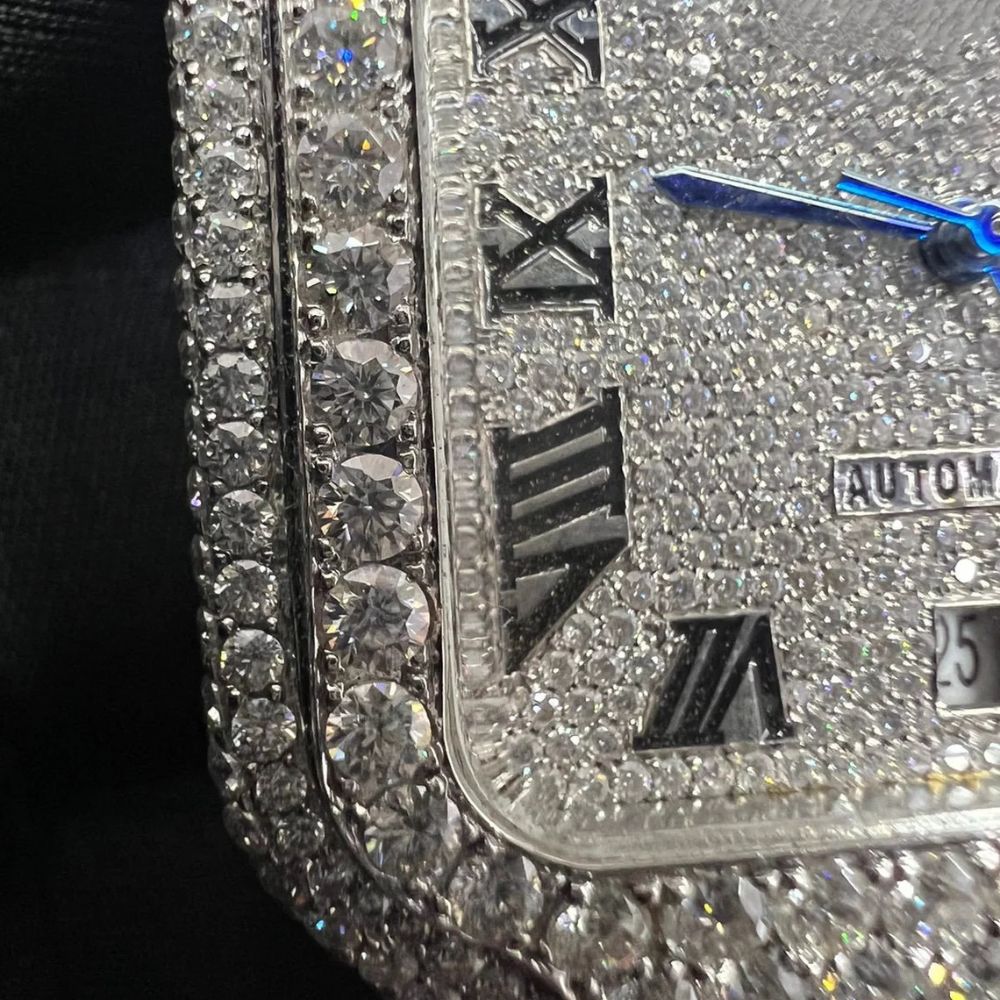 Iced Out Bust Down Moissanite Hip Hop Watch