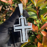 Moissanite Pendant Iced Out Hollow Cross Pendant For Men's