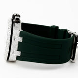 Moissanite Diamond Green Color Strap Wrist Watch