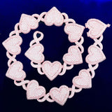 Heart Shape Infinity Moissanite Handmade Chain For Men's
