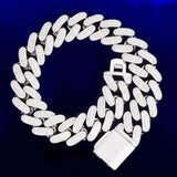 Bling Iced Out Moissanite Luxury Cuban Chain For Men's