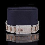 Moissanite Baguette Diamond in Dial Automatic Watch
