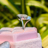 3CT Pear Cut Lab Grown Diamond Solitaire Unique Wedding Ring