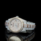 Classic Round And Baguette Moissanite Diamond Wrist Watch