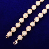 Moissanite Diamond Ball Link Chain For Men's