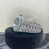 Lab Created Moissanite Iced Out Hip Hop Watch For Men's