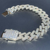 Baguette Moissanite Miami Cuban Link Bracelet