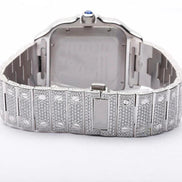 Arabic Dial Moissanite Automatic Full White Wrist Watch