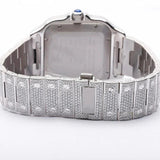 Arabic Dial Moissanite Automatic Full White Wrist Watch