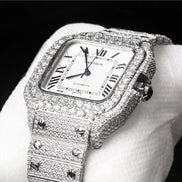 Colorless Moissanite Fully Iced Out Luxury Watch For Men's