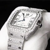 Colorless Moissanite Fully Iced Out Luxury Watch For Men's