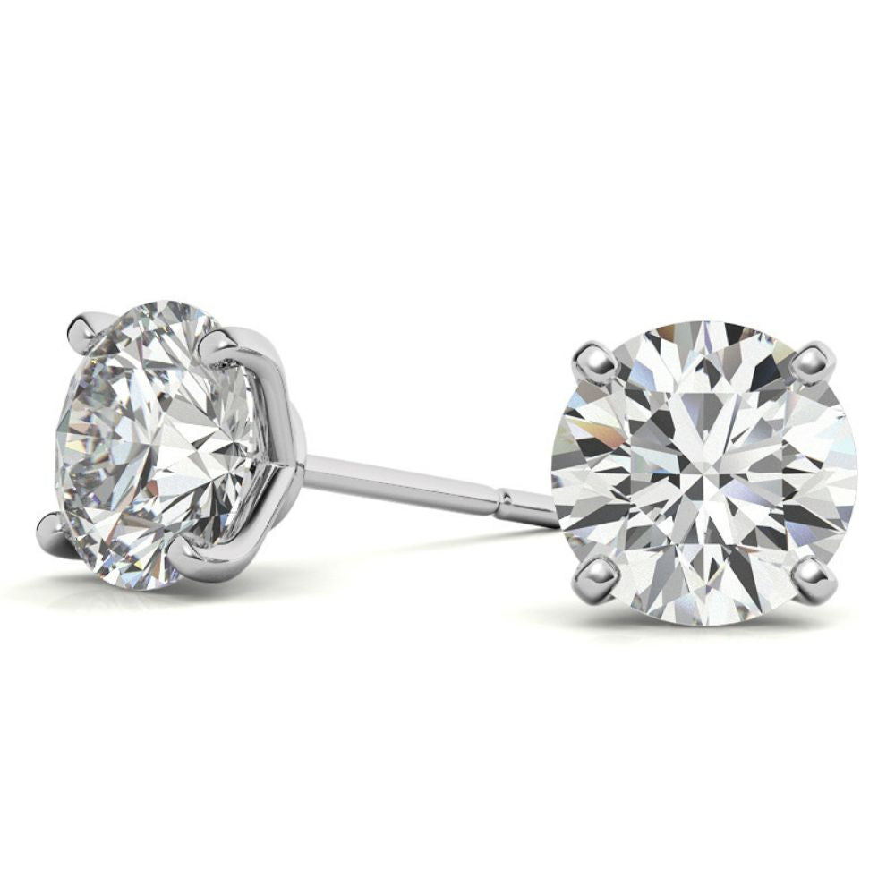 Daily Wear Round Moissanite Stud Small Earrings