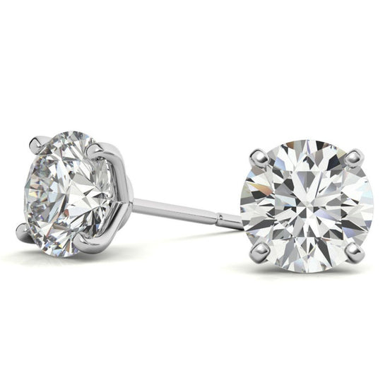 Daily Wear Round Moissanite Stud Small Earrings