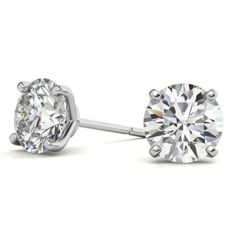 Daily Wear Round Moissanite Stud Small Earrings