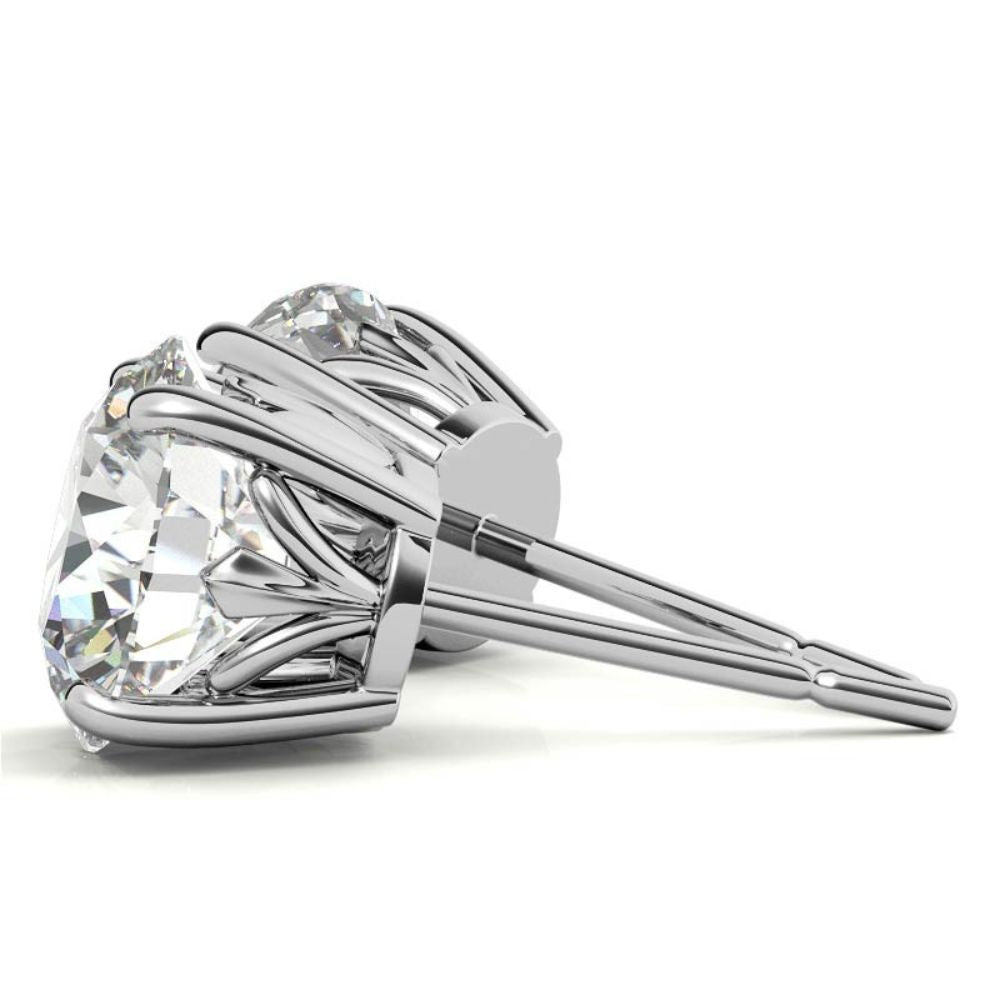Everyday Glam Moissanite Round Stud Earrings