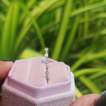 Marquise & Round Cut Lab Grown Diamond Full Eternity Band