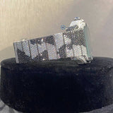 Black & White Army Design Dual Tone Moissanite Men's Watch