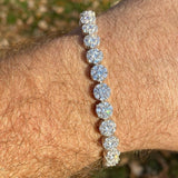 925 Sterling Silver Men's Iced Out Bracelet