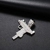 VVS1 Clarity Moissanite Diamond Gun Pendant For Men's