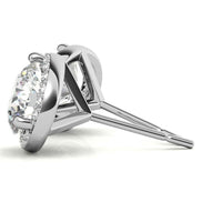 Round Cut Halo Moissanite Earrings For Her