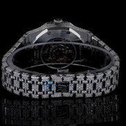 Moissanite Automatic Skeleton Bust Down Full White Luxury Watch
