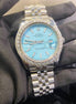 Half Bezel Moissanite Diamond Daily Wear Men's Watch
