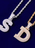 Bubble Letter Moissanite Diamond Iced Out Pendant