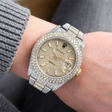 Datejust Iced Out Dual Tone Automatic Moissanite Watch