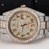 Arabic Dial Moissanite Diamond Datejust Luxury Watch