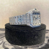 Stainless Steel D Color Moissanite Iced Out Arabic Dial Luxury Watch