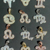 Zodiac Sumbole Astrology Sign Moissanite Custom Pendant