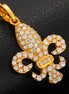 Moissanite Diamond Luxury Fleur De Lis Pendant