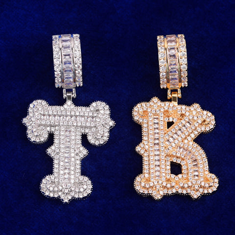 Ice Hip Hop Letter Customize Moissanite Pendant