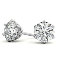 Minimalist Round Moissanite Earrings