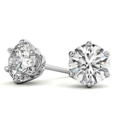 Minimalist Round Moissanite Earrings