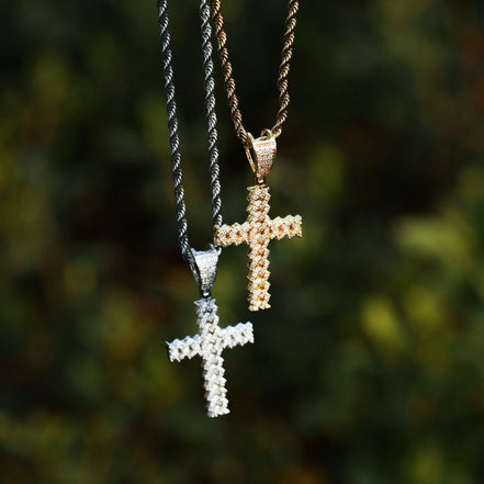 Hip Hop Iced Out Cross Moissanite Pendant