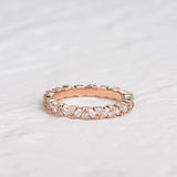 Full Eternity Marquise And Round Cut Moissanite Band