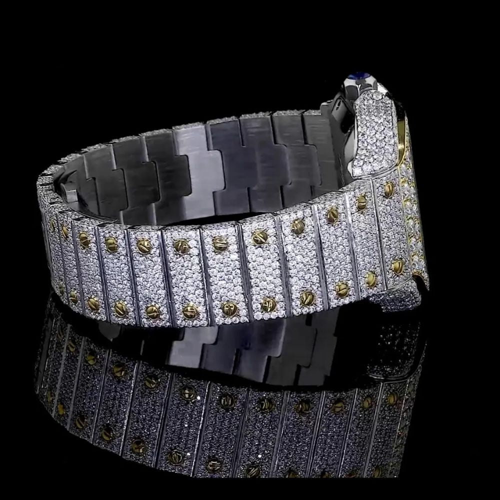 Bust Down Automatic Moissanite Diamond Watch