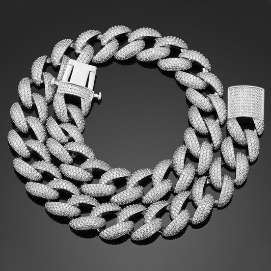 Custom Miami Curb Colorless Moissanite Hip Hop Chain