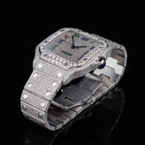 Fully White Color Full Roman Number Moissanite Watch