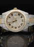 Dual Tone Moissanite Diamond Hip Hop Watch